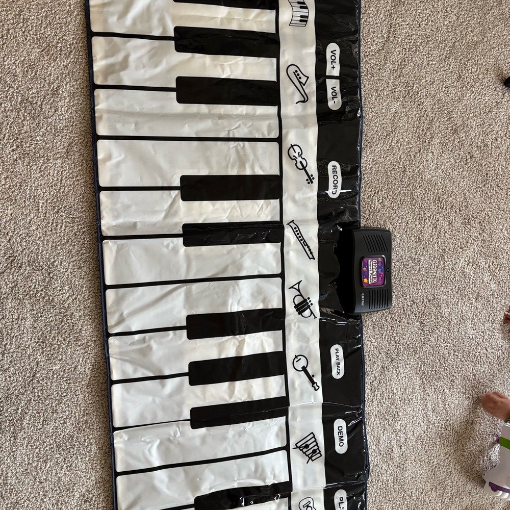 Giant Black and White Piano Mat